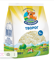Творог "Коровка из Кореновки" рассыпчатый 5% 300гр 10093
